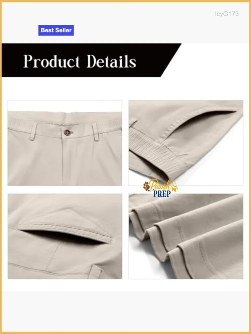 Men's Stretch Chino Shorts Slim Fit 10
